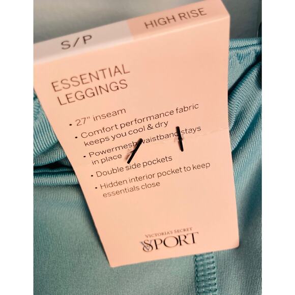Victoria's Secret Essential Leggings High Rise Small or Medium Blue NWT - Picture 9 of 12